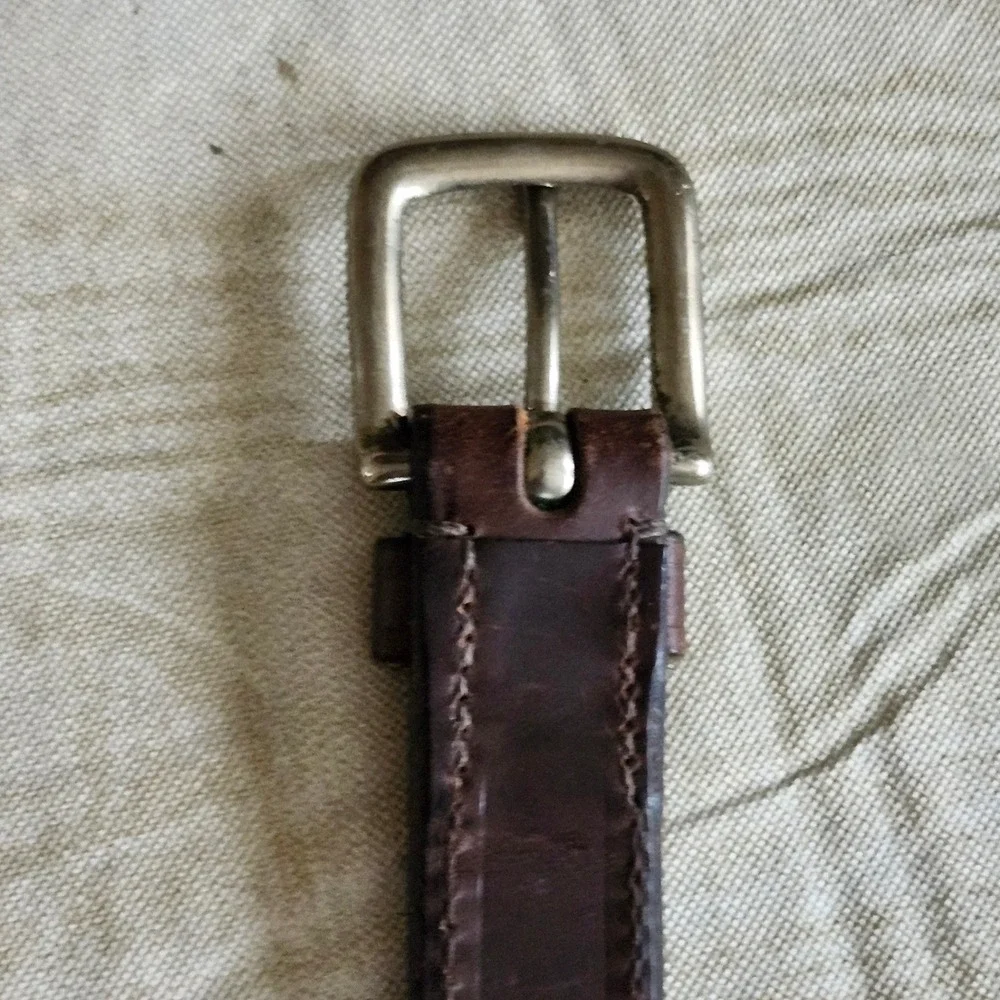 Braided Leather Belt Mens 34 Brown Black Silver Buckle Western Rustic Style